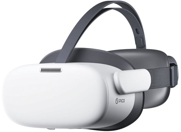 VR headset worn by a learner