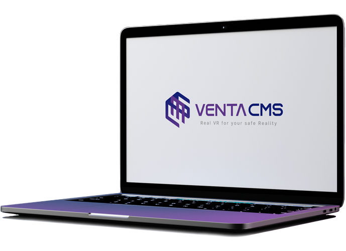 Laptop running VENTA CMS